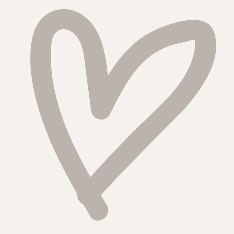 Skizze eines einfachen, unregelmäßigen Herzens mit einer durchgehenden Linie gezeichnet.