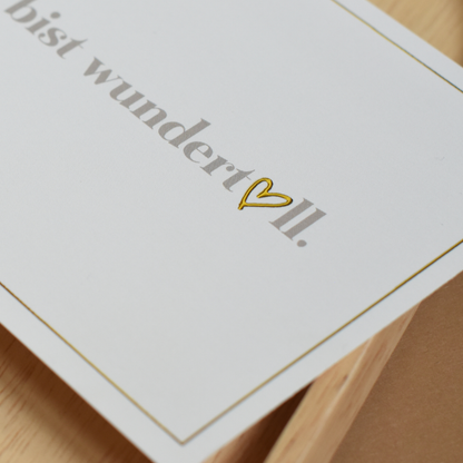 "Du bist wundertoll" - Postkarte A6